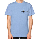Unisex T-Shirt (on man) Tri-Blend Blue thestartottawa